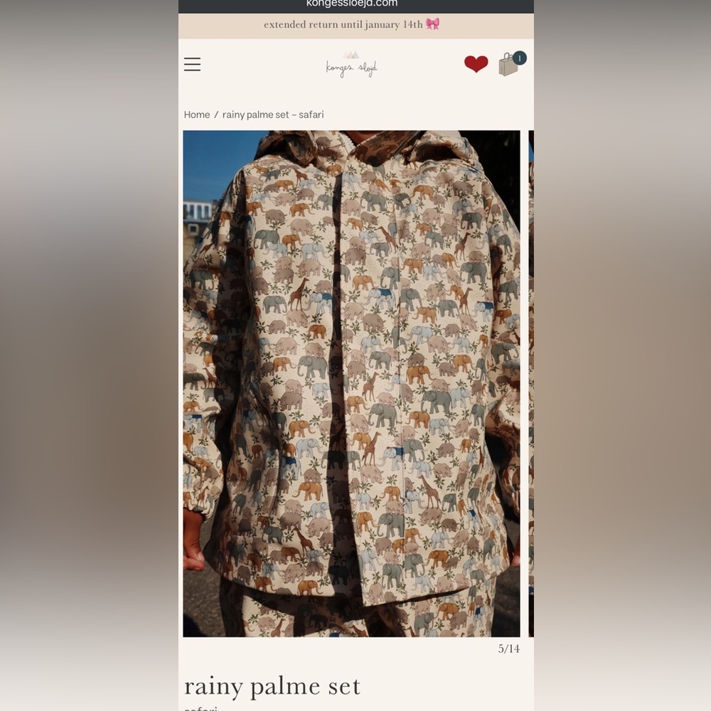 BNWT konges sløjd rainy palme set safari - Picture 3 of 8